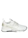 Versace Jeans Couture Dynamic Logo-strap Round-toe Sneakers In White