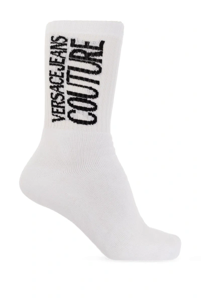 Versace Jeans Couture Socks With Logo In White