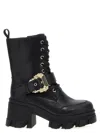 Versace Jeans Couture Sophie Heeled Boots In Black