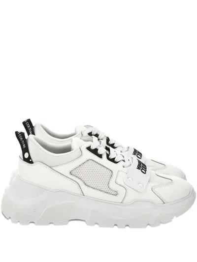 Versace Jeans Couture Speedtrack Logo-embossed Mesh Sneakers In White