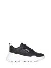 Versace Jeans Couture Thick Sole Sneakers With Perforated Toe Box In Black