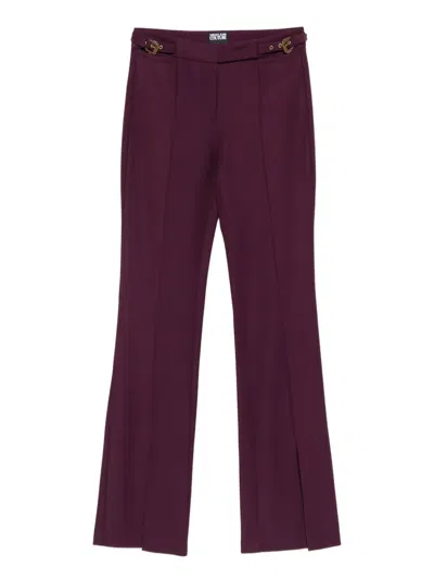 Versace Jeans Couture Split-hem Trousers In Purple