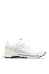 Versace Jeans Couture Dynamic Logo-strap Round-toe Sneakers In Bianco