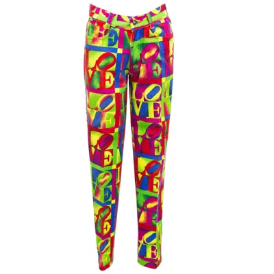 Pre-owned Versace Jeans Couture Spring/summer 1995 Collection Love Jeans In Red