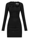 Versace Jeans Couture Square-neck Mini Dress In Black