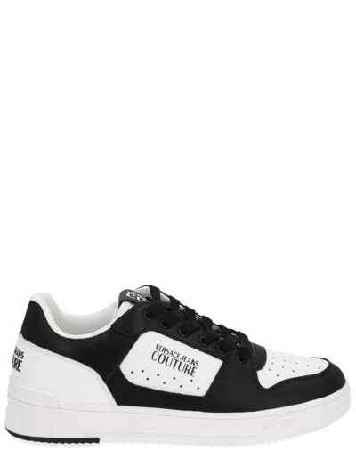Versace Jeans Couture Low-top White Sneakers With Black Accent
