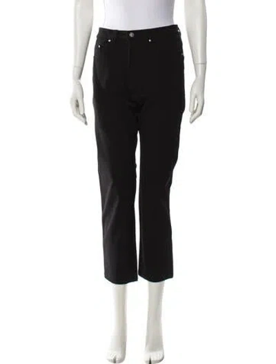 Pre-owned Versace Jeans Couture Straight Leg Pants In Black