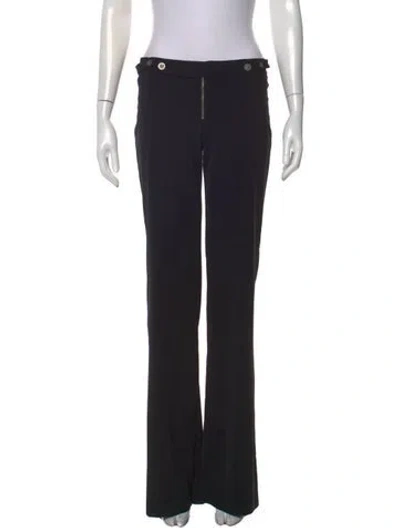 Pre-owned Versace Jeans Couture Straight Leg Pants In Black