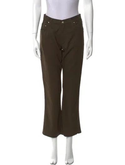 Pre-owned Versace Jeans Couture Straight Leg Pants In Green