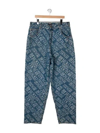 Pre-owned Versace Jeans Couture Straight-leg Jeans In Blue