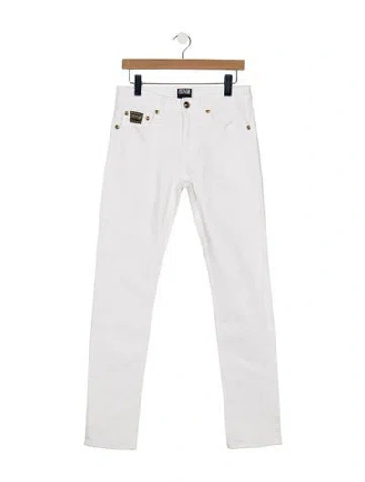 Pre-owned Versace Jeans Couture Straight-leg Jeans In Gold/white