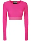 VERSACE JEANS COUTURE STRETCH-DESIGN CROPPED TOP