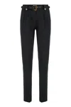 Versace Jeans Couture Stretch Viscose Trousers In Black