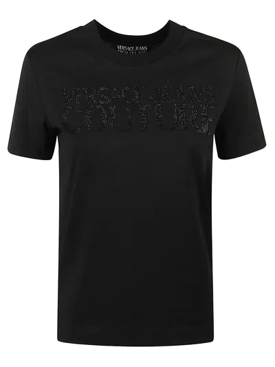 Versace Jeans Couture Studded Couture T-shirt In Black
