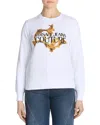 Versace Jeans Couture Studded Graphic Sweatshirt In White