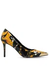 Versace Jeans Couture High-heel Pumps With Elegant Design And Comfortable Fit In Black