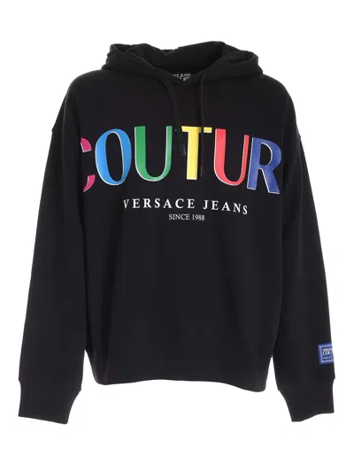 Versace Jeans Couture Sweatshirts In Black