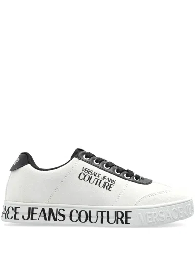 Versace Jeans Couture Suede Trainers In White