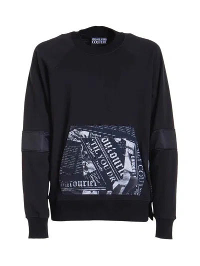 Versace Jeans Couture Oversized Sweater In Black