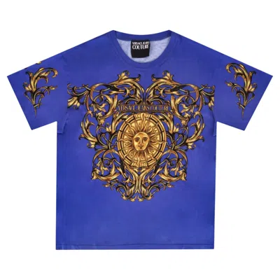 Pre-owned Versace Jeans Couture Sun Logo Printed T-shirt In Purple