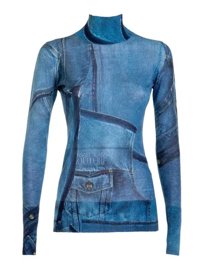 Versace Jeans Couture Sweater In Denim