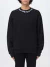 Versace Jeans Couture Logo Sweatshirt Featuring Ribbed Cuffs And Hem In Black