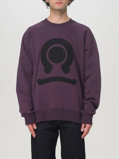 Versace Jeans Couture Sweater  Men Color Plum In Pflaume