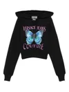 Versace Jeans Couture Butterfly-print Hoodie In Black