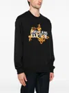Versace Jeans Couture Baroque-print Sweatshirt In Black