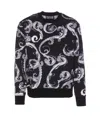 Versace Jeans Couture Chromo Couture Cotton Sweatshirt In Black