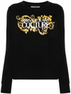 Versace Jeans Couture 范思哲牛仔裤时装运动衫带徽标 In Black