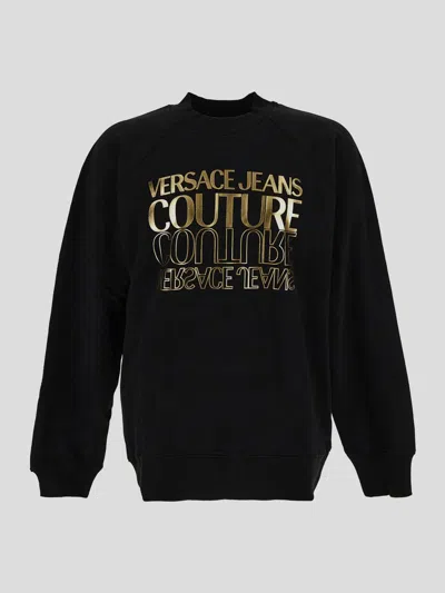 Versace Jeans Couture Sweaters In Blackgold