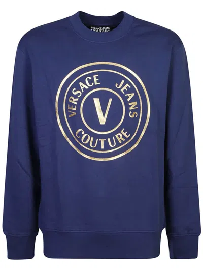 Versace Jeans Couture Sweaters In Blue