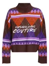 Versace Jeans Couture Pullover With Argyle Knit Construction In Multicolor