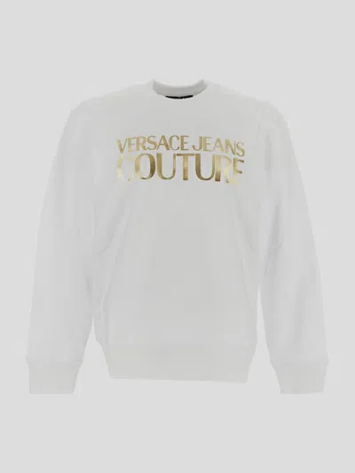 Versace Jeans Couture Sweaters In Whitegold
