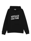 Versace Jeans Couture Logo-lettering Hoodie In Black