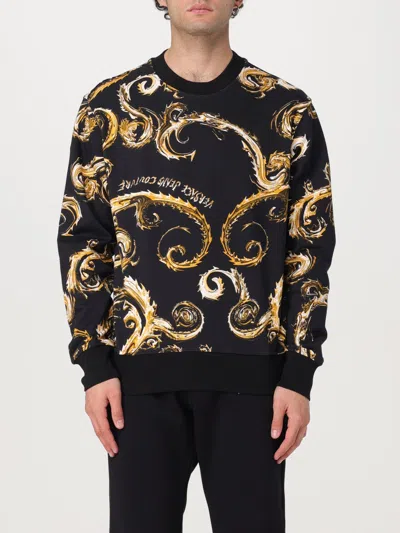 Versace Jeans Couture Regalia Baroque Print Cotton Sweatshirt In Black