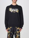 Versace Jeans Couture Sweatshirt With Baroque Outline Logo In Black