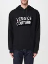 Versace Jeans Couture Logo-lettering Hoodie In Black