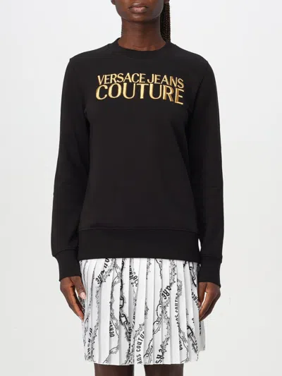 VERSACE JEANS COUTURE SWEATSHIRT VERSACE JEANS COUTURE WOMAN COLOR BLACK,G06007002