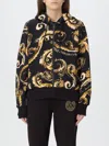 Versace Jeans Couture Black And Gold Casual Jacket In Schwarz