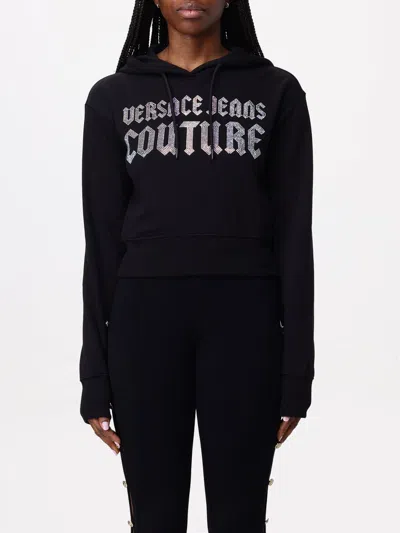 Versace Jeans Couture Woman Sweatshirt Black Size L Cotton In Schwarz
