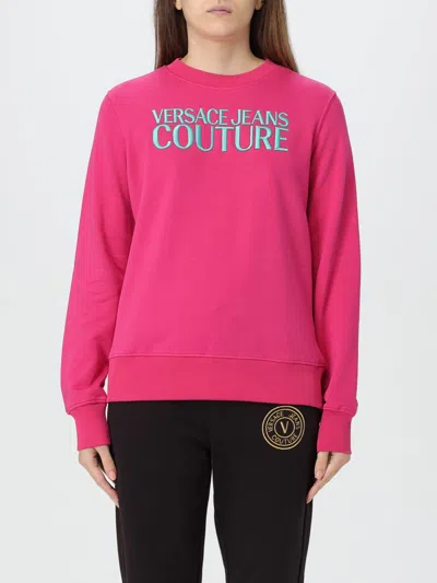 VERSACE JEANS COUTURE SWEATSHIRT VERSACE JEANS COUTURE WOMAN COLOR FUCHSIA,G06007007