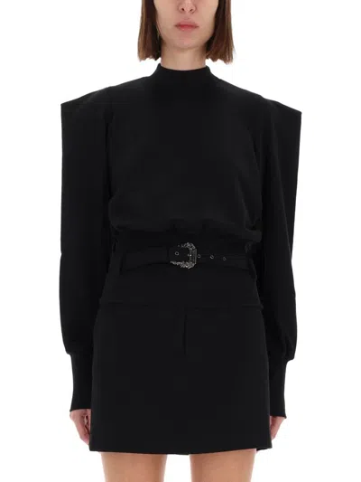 VERSACE JEANS COUTURE VERSACE JEANS COUTURE SWEATSHIRT WITH DRAPED SHOULDERS