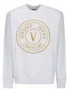 Versace Jeans Couture 76up306 R Vembl.gold 3demb Sweatshirts In White
