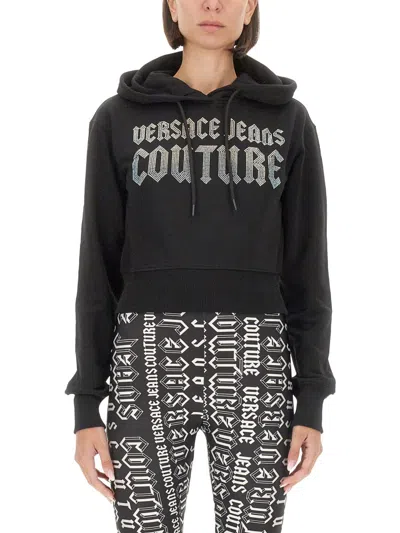 Versace Jeans Couture Sweatshirt With Logo In Gray