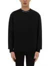 Versace Jeans Couture Sweatshirt With Logo On The Collar In Black