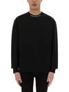 Versace Jeans Couture Sweatshirt With Logo On The Collar In Black