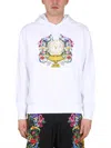 Versace Jeans Couture Men's Sweatshirt With Logo Print In White