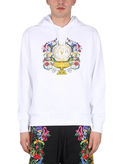 VERSACE JEANS COUTURE VERSACE JEANS COUTURE SWEATSHIRT WITH LOGO PRINT